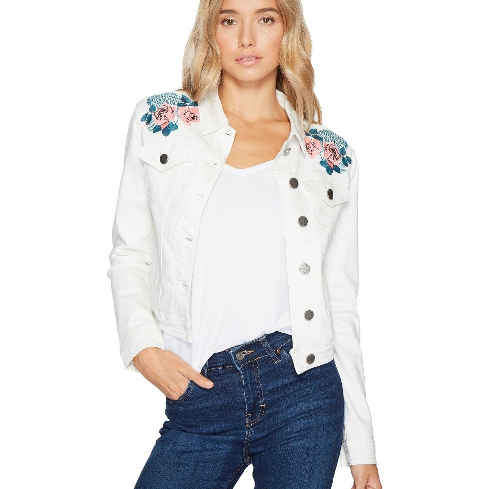 Romeo & Juliet Floral Embroidered Denim Jacket